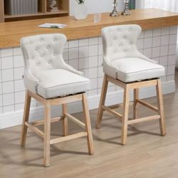 Upholstered Fabric Bar Height Bar Stools