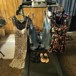 Dresses, Overall Shorts And Sandals 