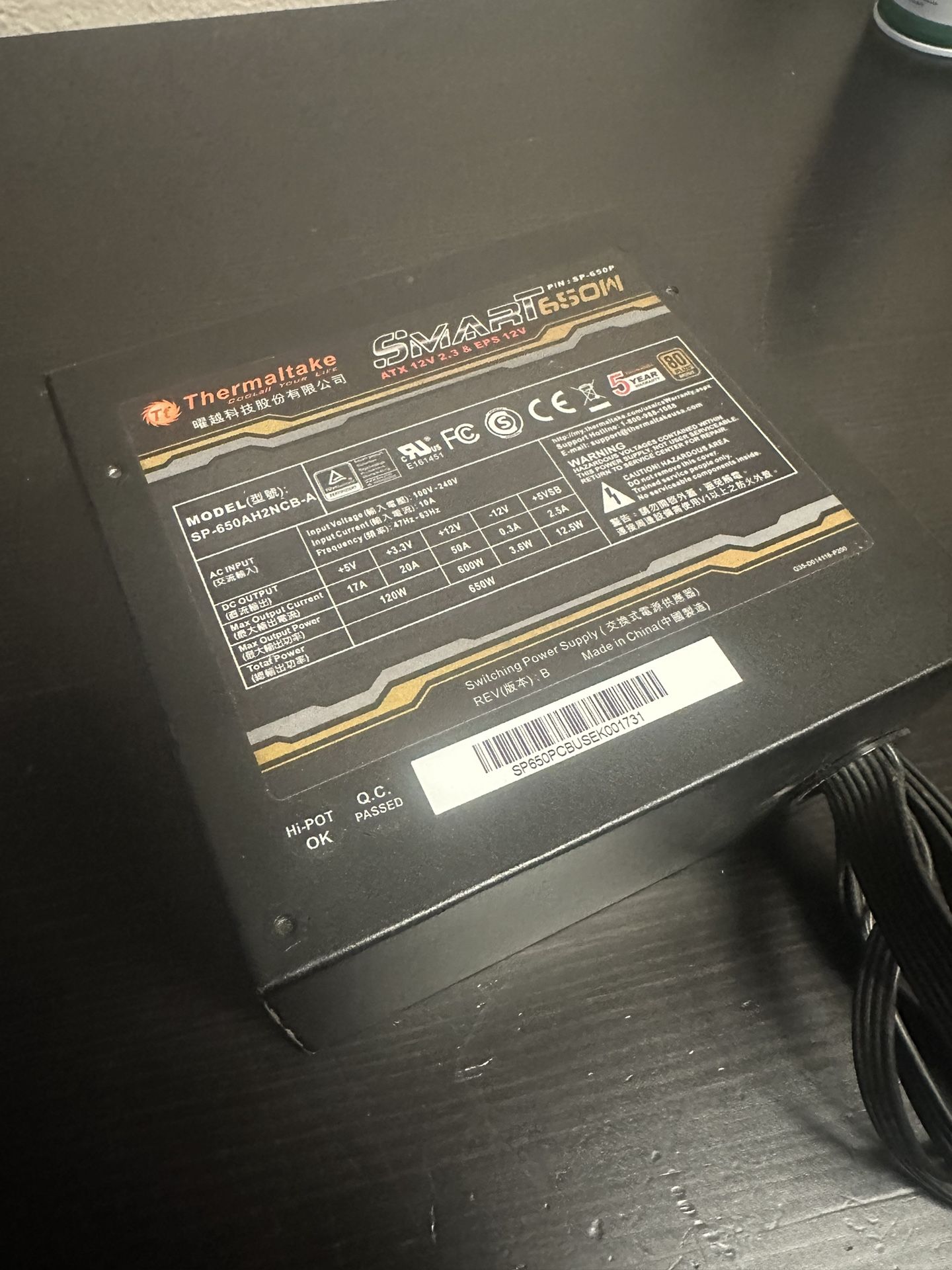 ThermalTake 650Watt Bronze PC Power Supply