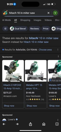 Hitachi 10 Inch Miter Saw 