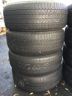 245/60/18 Michelin set of used tires in great condition 70% tread 225$ for 4 . Installation and balance available, wheel alignment available, road fo