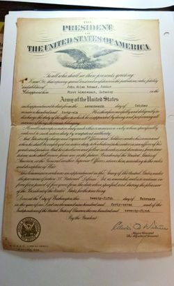 1946 US Army Presidential Appointment Letter