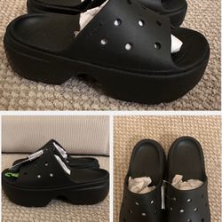 Crocs Stomp Wedge Slides - Women’s 10