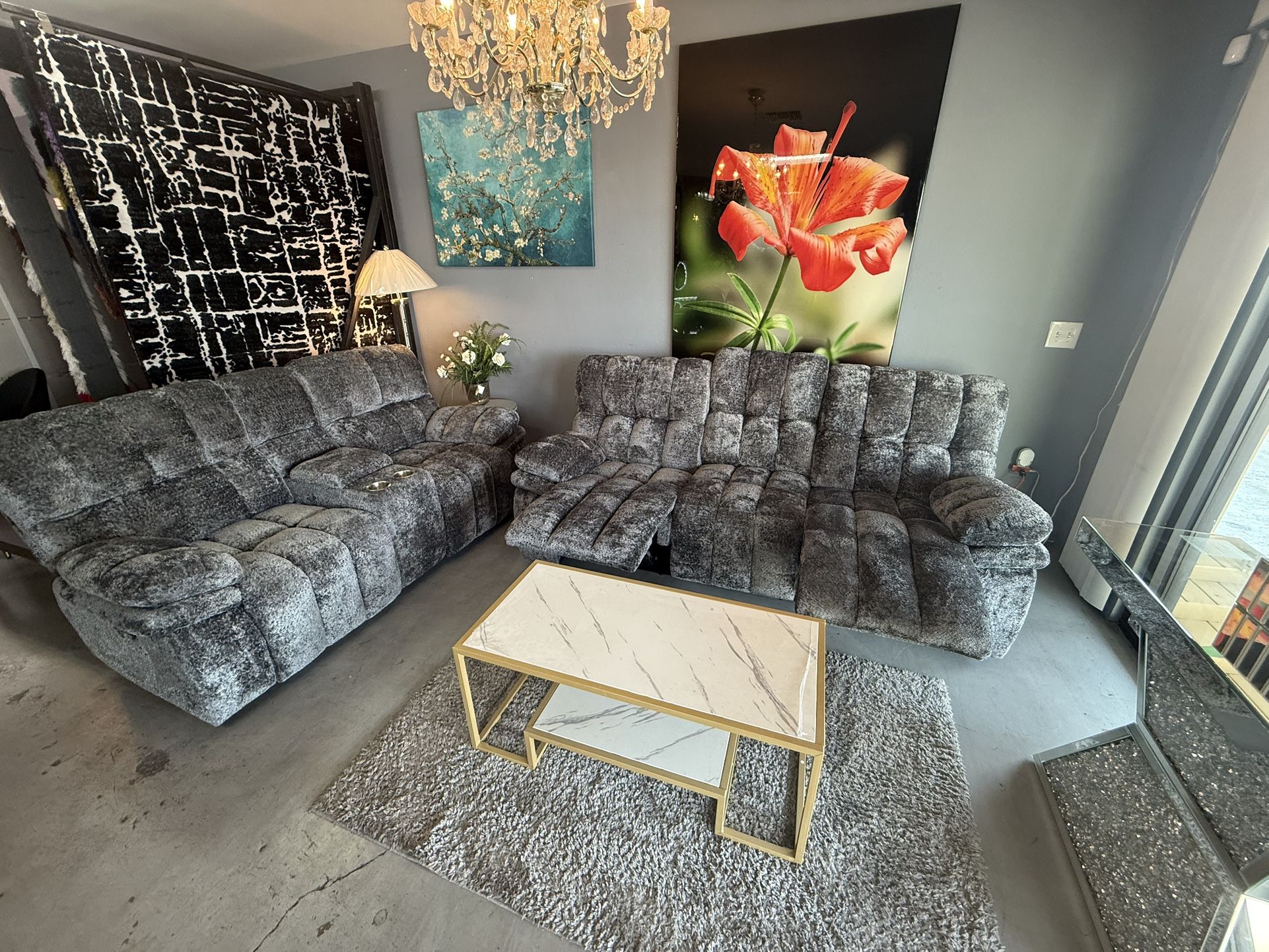 Reclining Sofa Set $1,200
