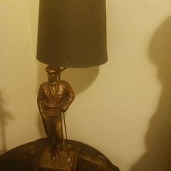 Vintage Golfer Lamp 