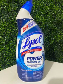 Lysol Power Toilet Bowl Cleaner Gel, For Cleaning and Disinfecting, Stain Removal