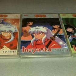 Inuyasha TV Series parts 1 to 3 DVD--- Episodes 1-54 on 9 discs Anime

