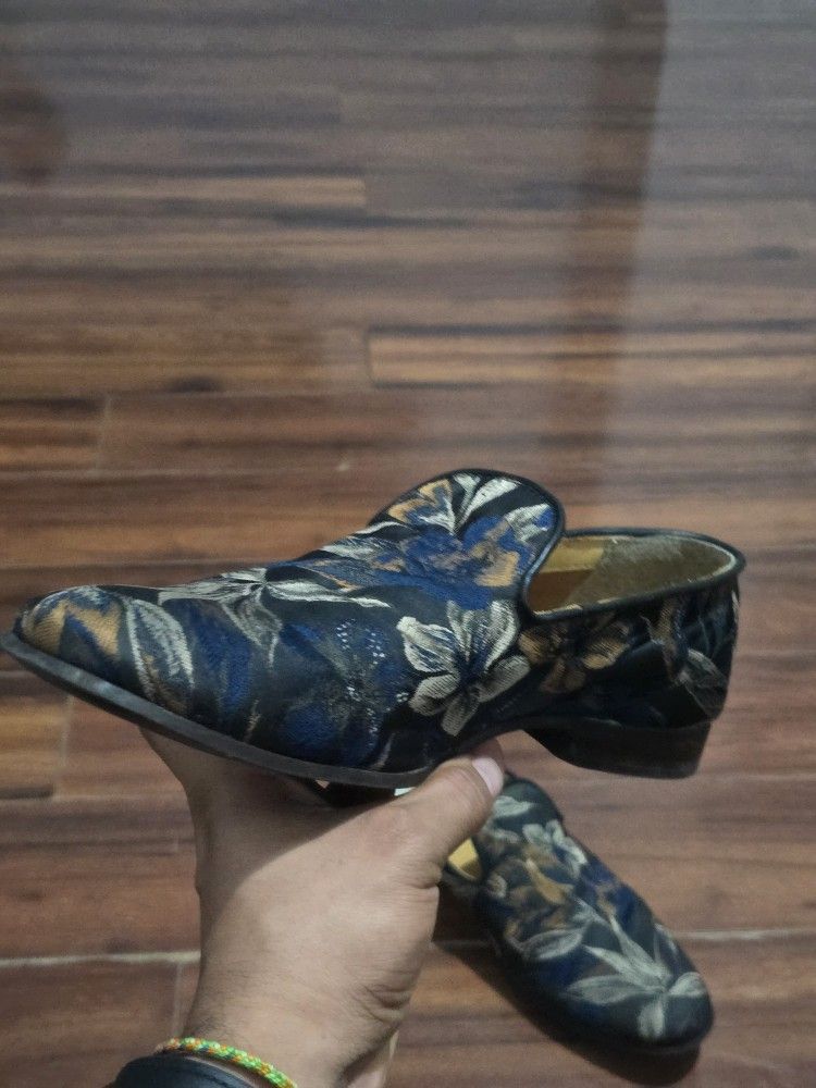 Noak made In Portugal  Loafers In Floral Jacquard 