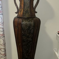 Tall Vintage Floor Vase - 50” Decorative Statement Piece