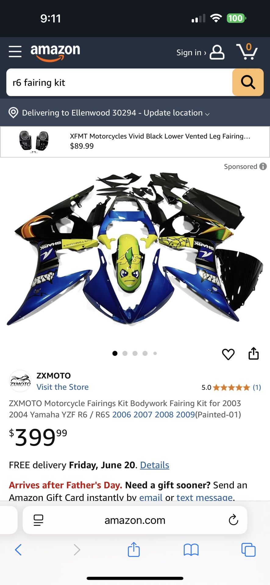 Brand new R6 flaring kit 09 to 2010