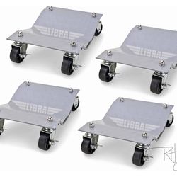 Set of 4 Wheel Dollies for Automobile