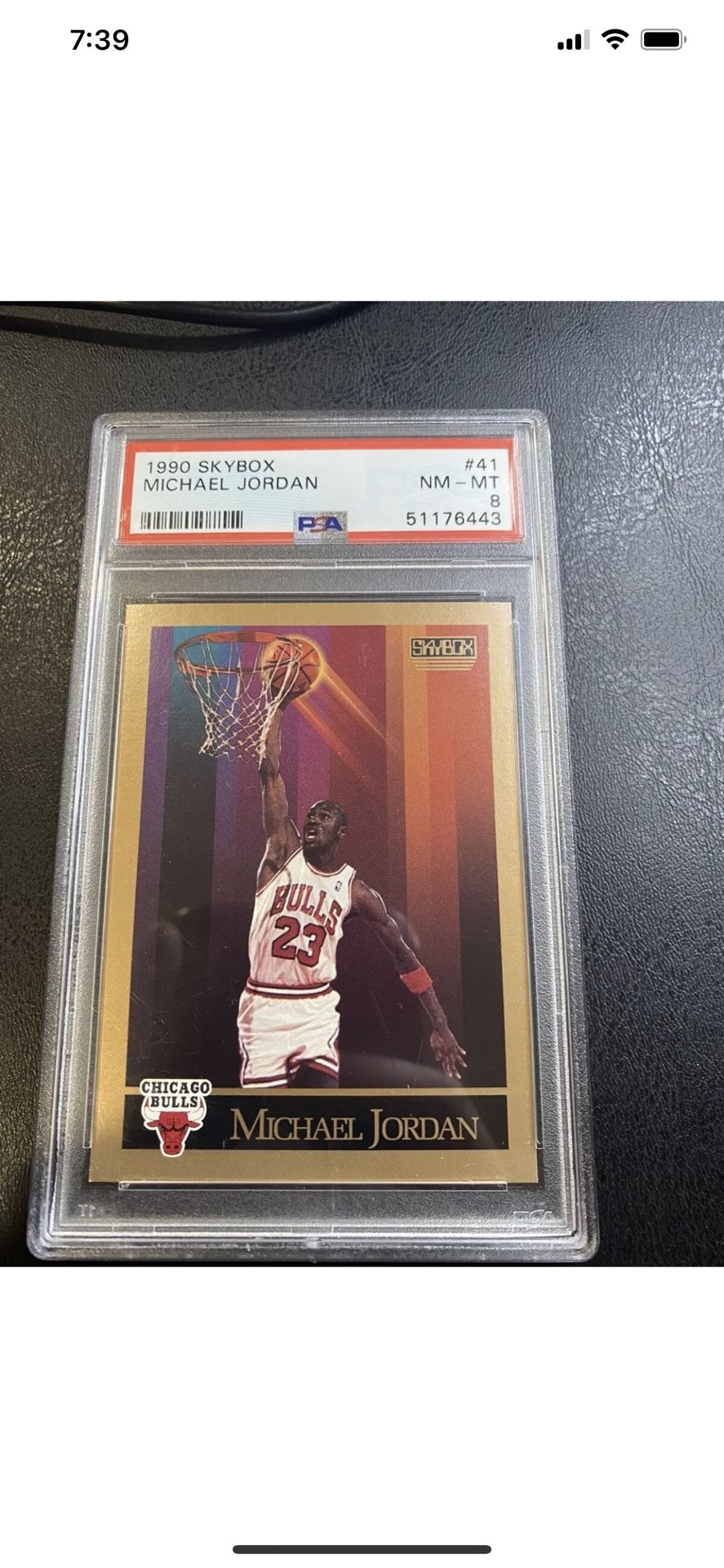 PSA 8 NM-MT 1990 Skybox #41 Michael Jordan Bulls HOF