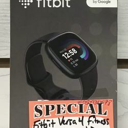 Fitbit Versa 4 Fitness Smartwatch Graphite Aluminum New 