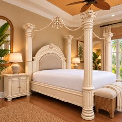 Michael AMINI QUEEN Bedframe and 1 nightstand  Deliver available