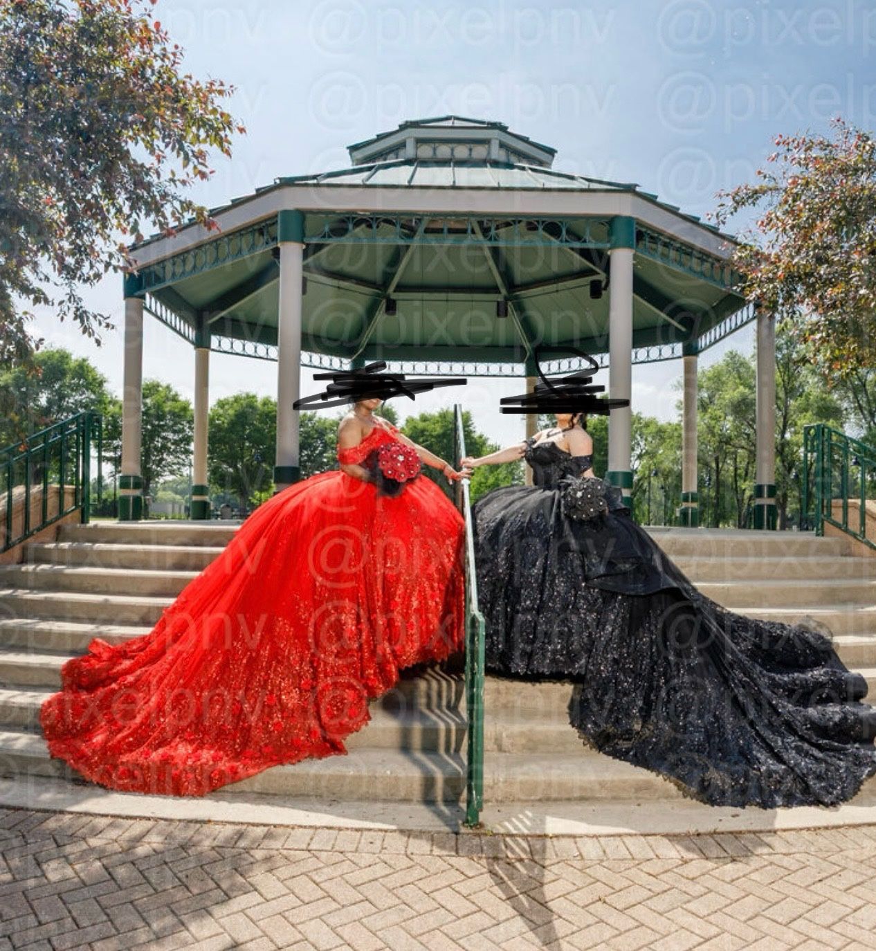 black/ Red L/M corset uni size 