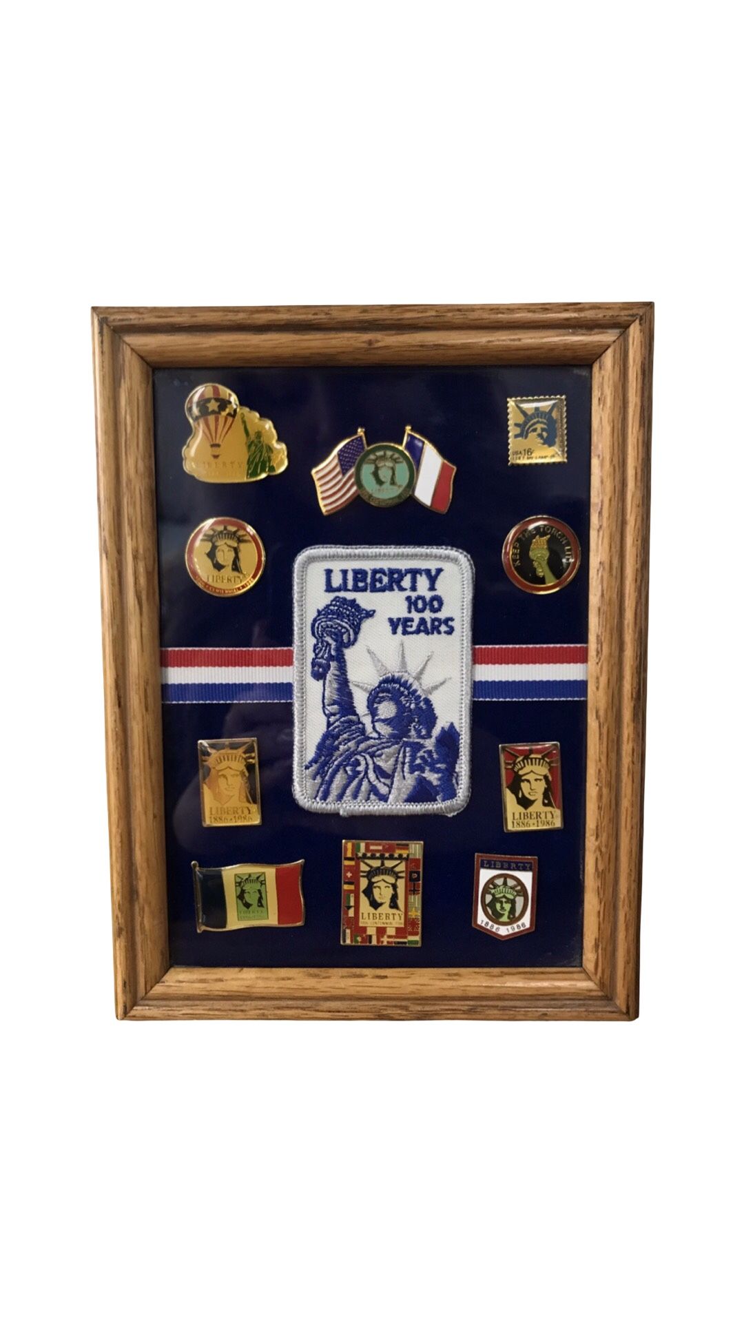 Statue Of Liberty 1886 Cenntennial Framed Pin Set