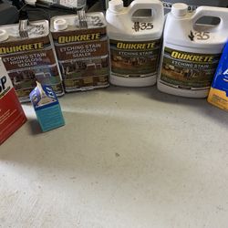 QuikCrete floor, Edging Stain And Sealer And Chemicals For Project Concrete Flooring