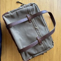 Canvas Briefcase by Vermilyea Pelle