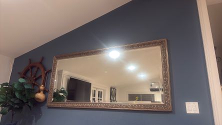 Large framed mirror