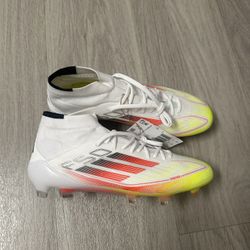Adidas Adizero F50 Elite Mid FG White Red Soccer Cleats  Women's Size 8