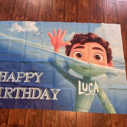 Luca Birthday Banner 40x60. Like New
