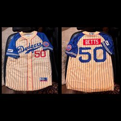 Dodgers Mookie Betts #50 SGA Jersey Medium