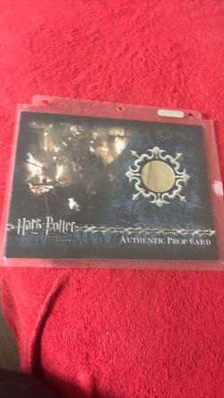Harry Potter authentic prop card
