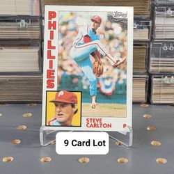 ⚾️ (9) Vintage 1984 Topps HOF Steve Carlton Cards 