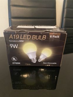 A19 LED Bulb 9w - 6 Pack