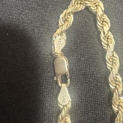 14k Solid Gold Diamond Cut Necklace. Torzal Cadena De Oro 14kt. Chain