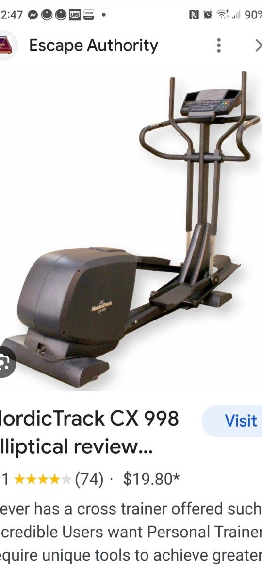 NordicTrack CX998 Ellipitcal for Sale in Plano TX OfferUp