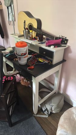 Black and white desk