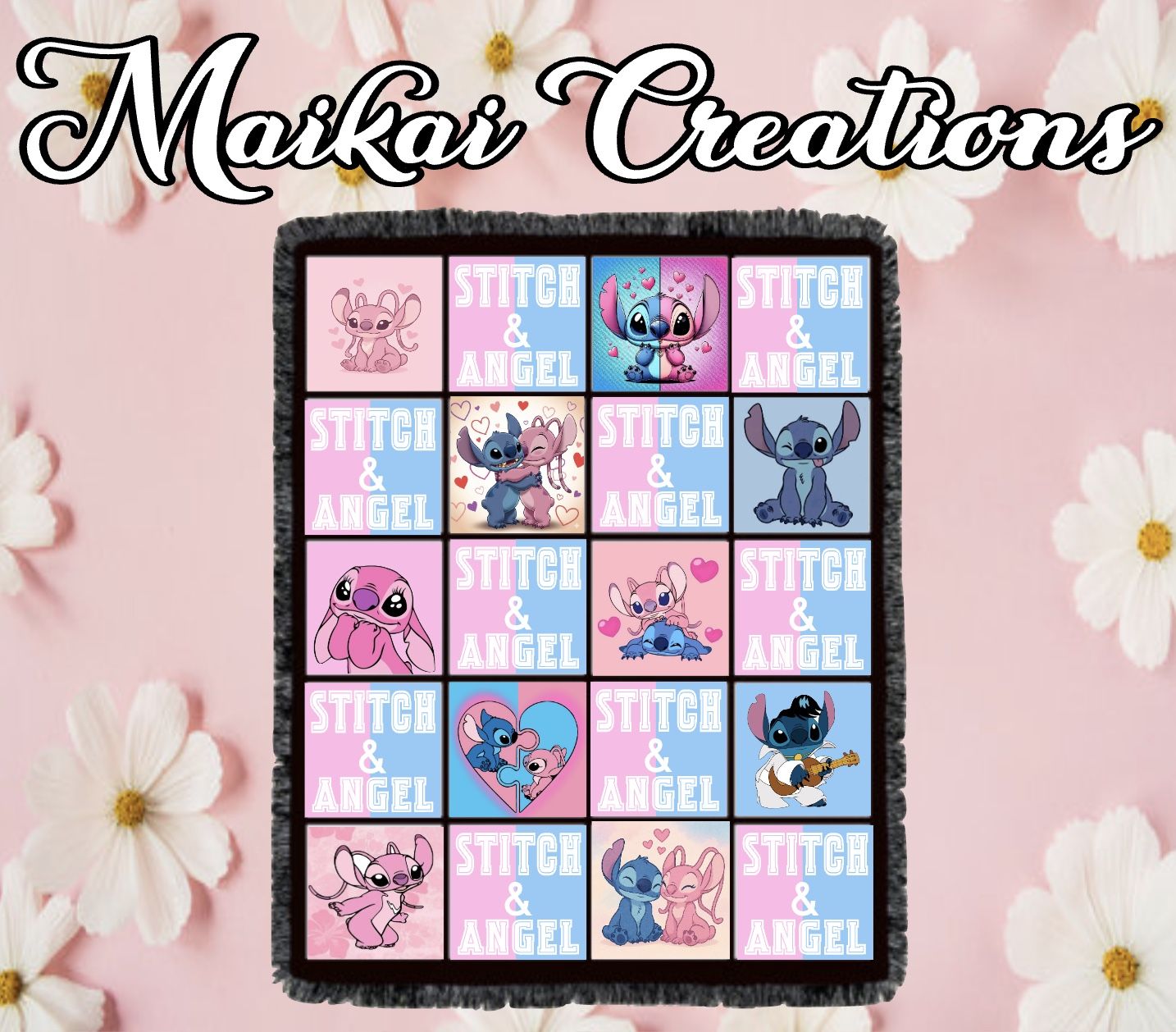 Stitch And Angel Custom Blanket