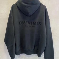 🖤 ESSENTIALS FEAR OF GOD HOODIE – STRETCH LIMO BLACK – SIZE M – SS22 DROP
