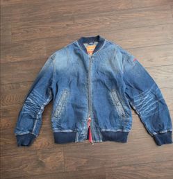 Diesel Men's Blue Bomber Jacket Full Zip