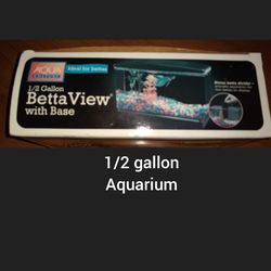 New 1/2 gallon plastic aquarium for Betta fish