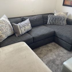 Gray West Elm Sectional 