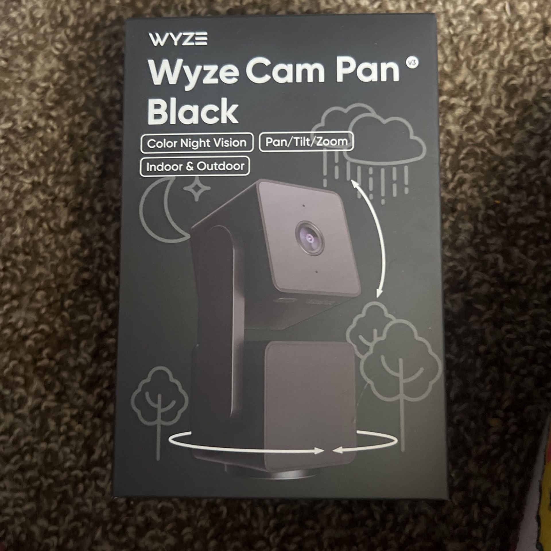 wyze can pan camera in black