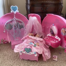 Disney large carriage.  And dolls