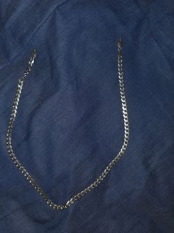 Silver flat curb chain