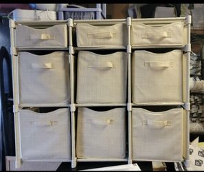 9-Bin Fabric Storage Organizer with Frame