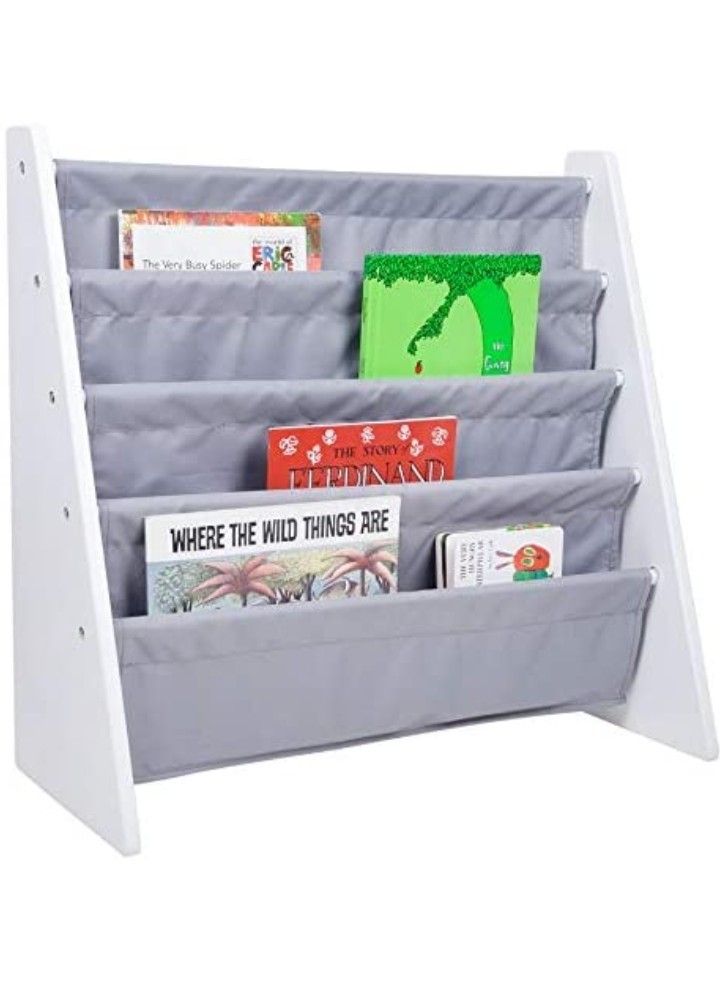 Kids Bookcase Fabric Sling Style