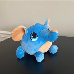 Peek A Boo Toys Elephant Plush Blue 5in Embroidered Eyes