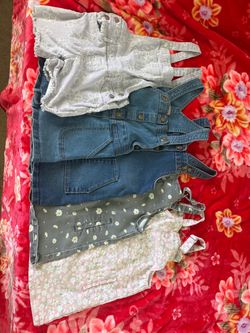 Bundle of little girls overalls