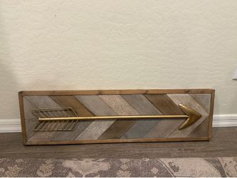 Wood and metal wall art