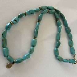 Genuine TURQUOISE Necklace 21”  $50.00