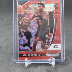 2020-21 Prizm Draft Picks Ruby Wave Anthony Edwards Rookie