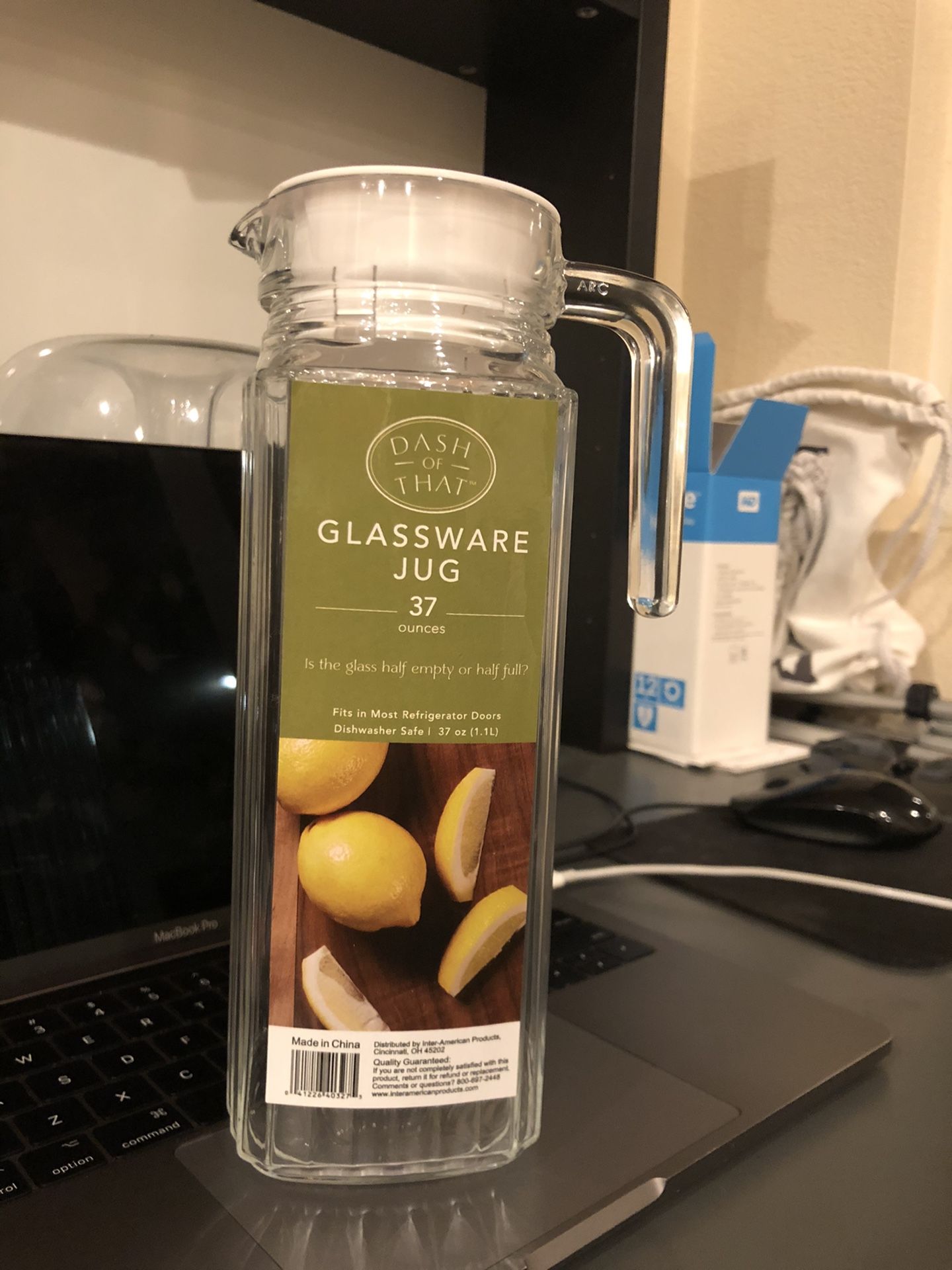 BRAND NEW Glassware Jug 37 oz