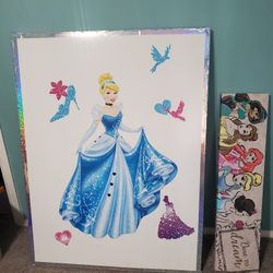 Princes Girl Room  Wall Canivas Used 40$ For Both