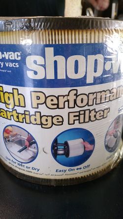 Shop vac cartridge filter
